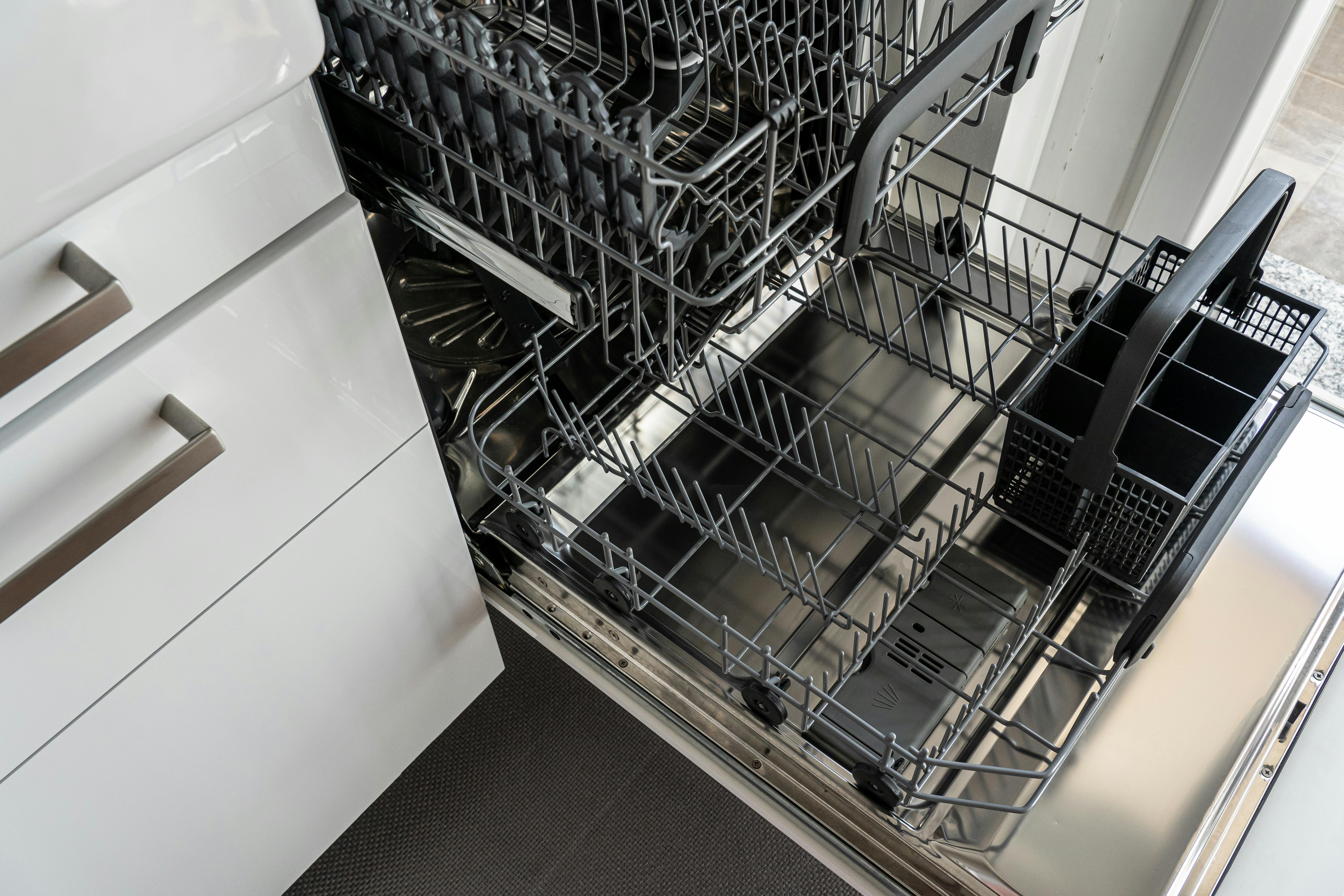 Dishwashing tools near kitchen sink